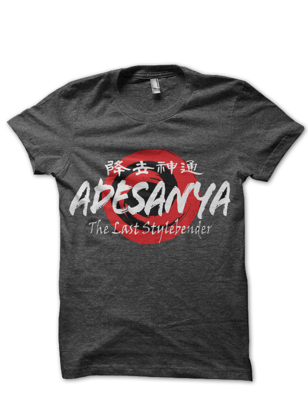 Israel Adesanya Charcoal Grey Half Sleeve T-Shirt
