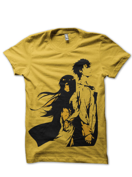 Steins Gate Yellow Half Sleeve T-Shirt