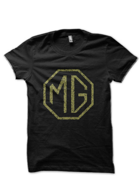 MG Cars Black Half Sleeve T-Shirt