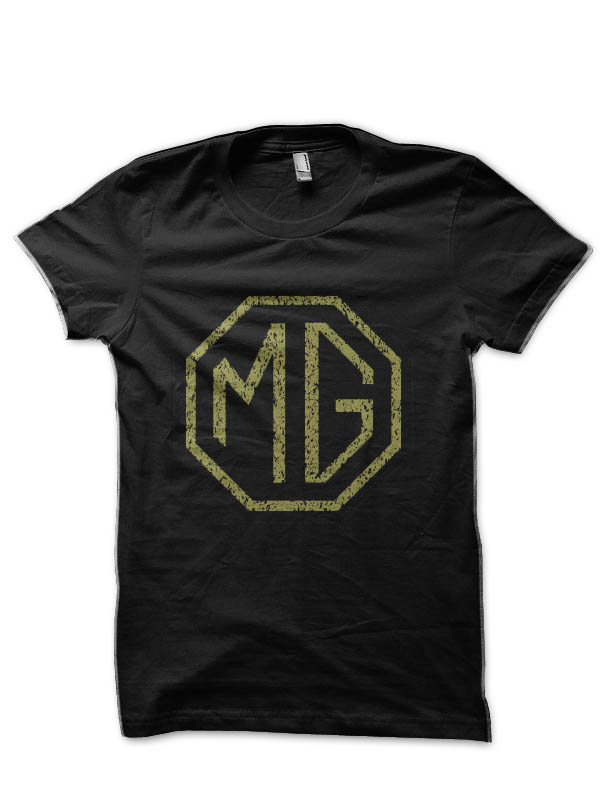 MG Cars Black Half Sleeve T-Shirt