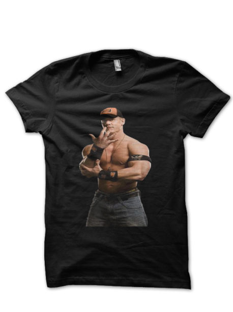 John Cena Black Half Sleeve T-Shirt