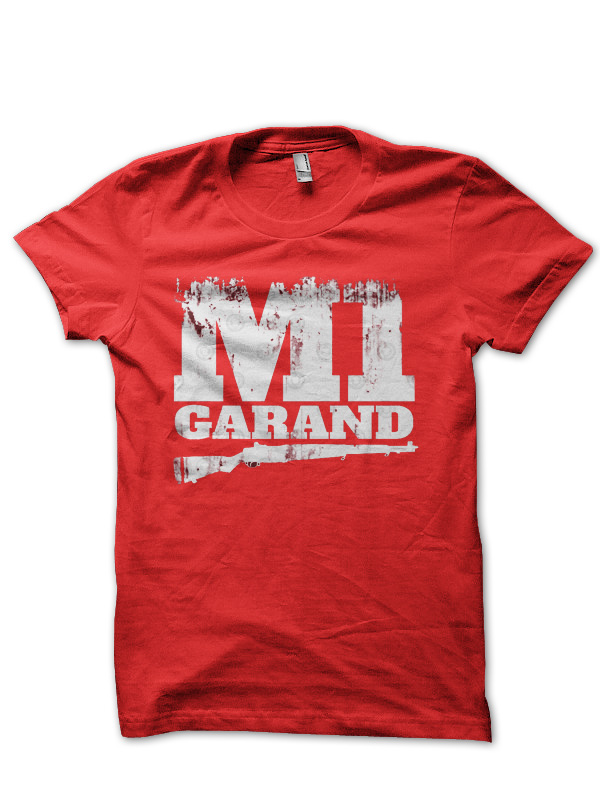 M1 Garand Red Half Sleeve T-Shirt