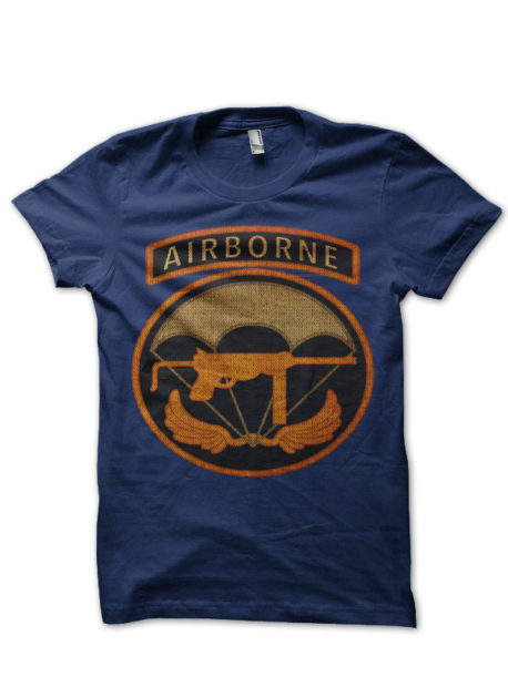 Airborne Division Navy Blue Half Sleeve T-Shirt