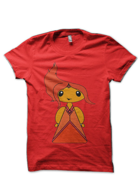 Comicones Flame Princess Red Half Sleeve T-Shirt