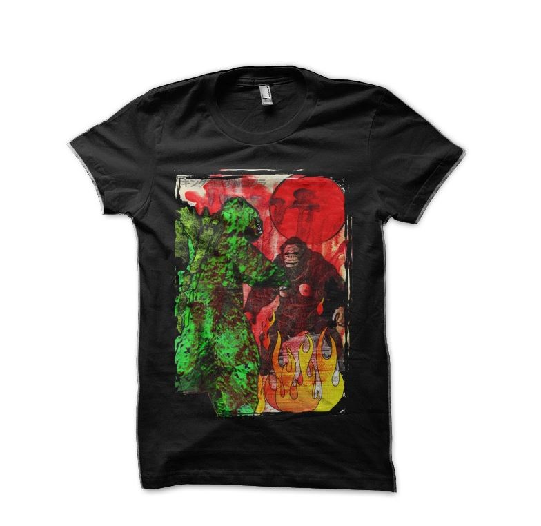 Godzilla vs King Kong Black Half Sleeve T-Shirt