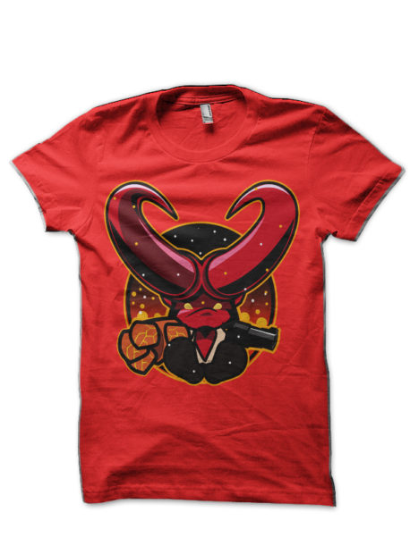 Hell Boy Red Half Sleeve T-Shirt