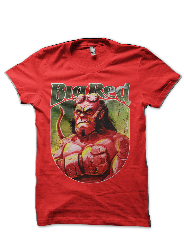 Hell Boy Red Half Sleeve T-Shirt