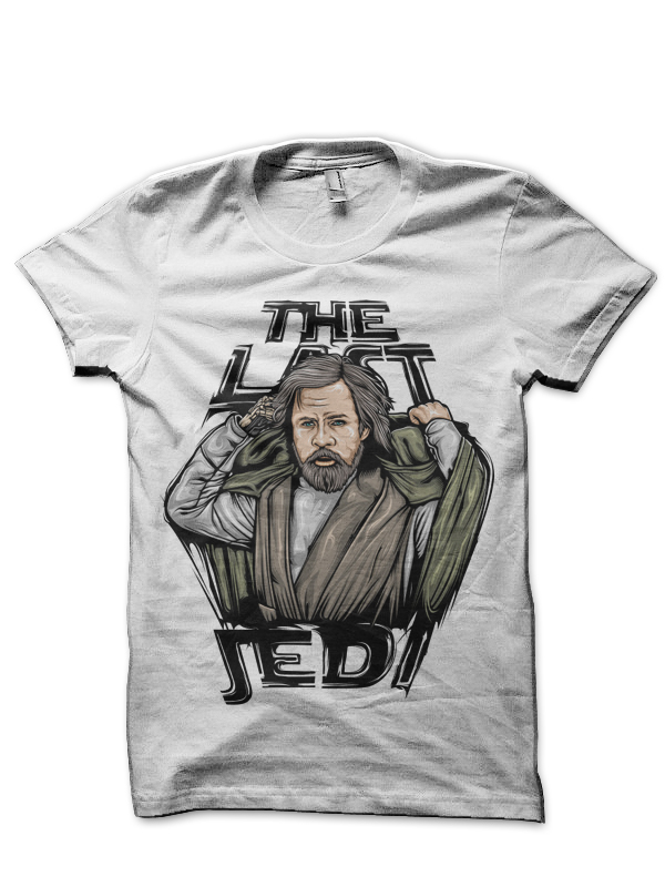 The Last Jedi Half Sleeve White T-Shirt