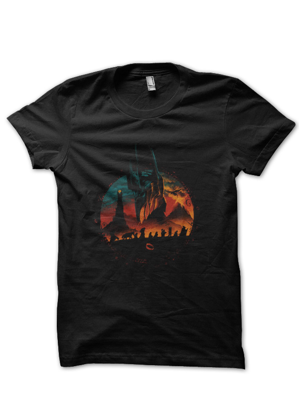 Lord Of The Rings Black Half Sleeve T-Shirt