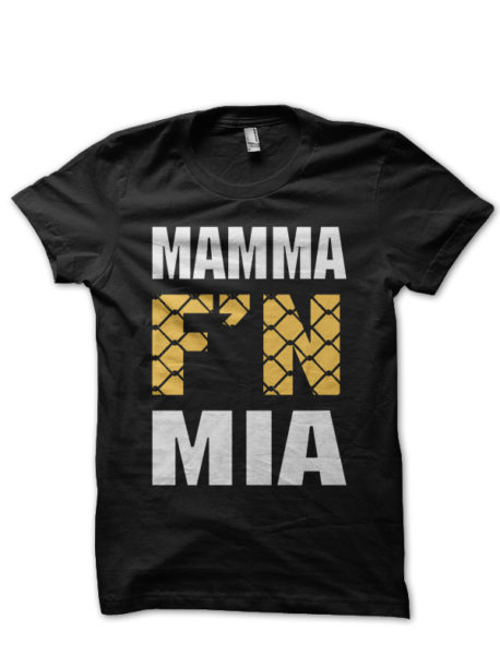 Mamma F'n Mia! Black Half Sleeve T-Shirt