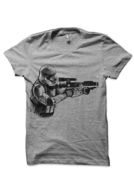 Heavy Gunner Stormtrooper Grey Melange Half Sleeve T-Shirt