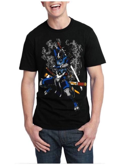 Ninja Robots Samurai Black T-Shirt