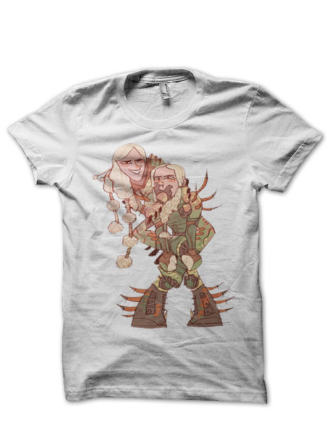 Ruffnut And Tuffnut Half Sleeve White T-Shirt