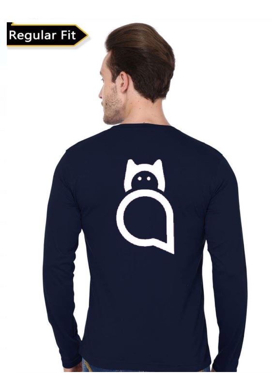 Bottlchat Full Sleeve Navy Blue T-Shirt - Image 3
