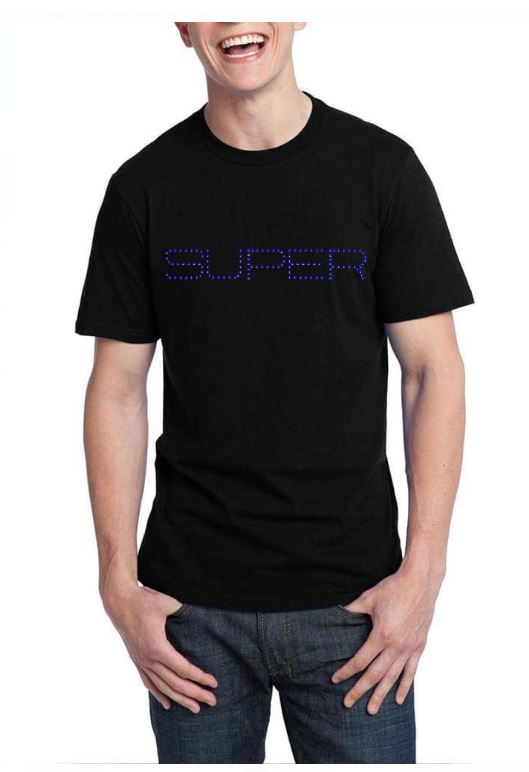 Super Half Sleeve Black T-Shirt