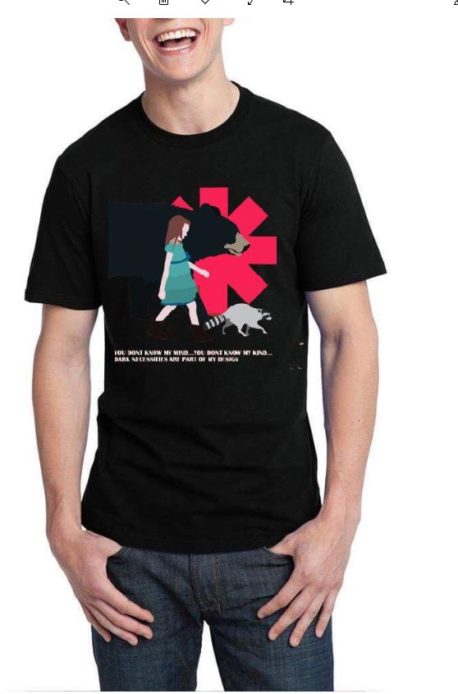 Red Hot Chili Peppers Half Sleeve Black T-Shirt