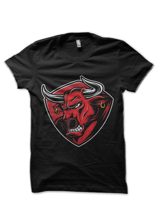 Raging Bull - Hip Bull - Angry Bull Half Sleeve T-Shirt - Image 2
