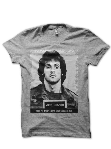 John Rambo Half Sleeve Grey T-Shirt