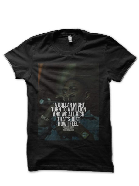 J. Cole Black Half Sleeve T-Shirt