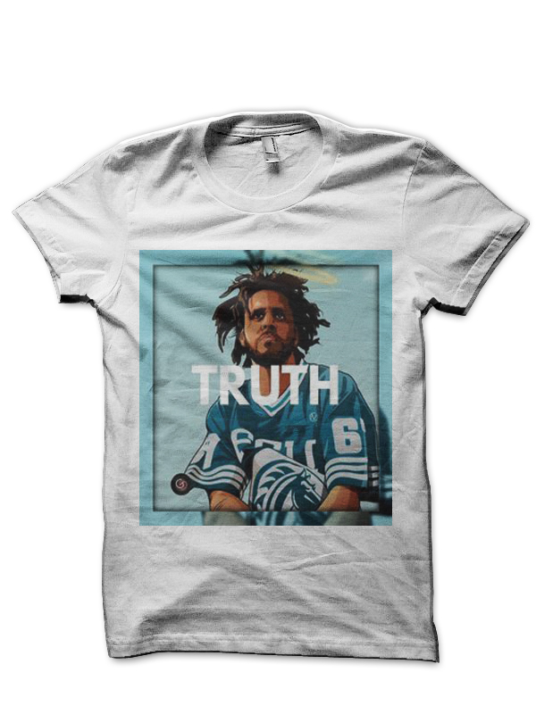 J. Cole White Half Sleeve T-Shirt
