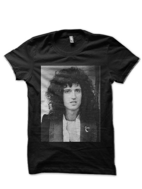 Brian May Black  Half Sleeve T-Shirt