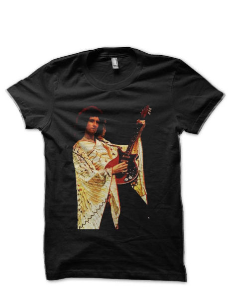 Brian May Black Half Sleeve T-Shirt