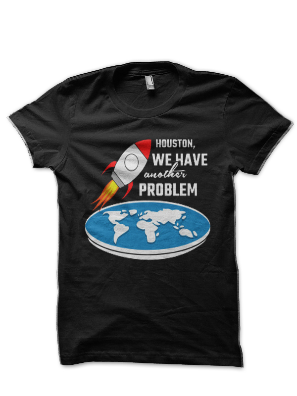 Funny Flat Earth Black Half Sleeve T-Shirt