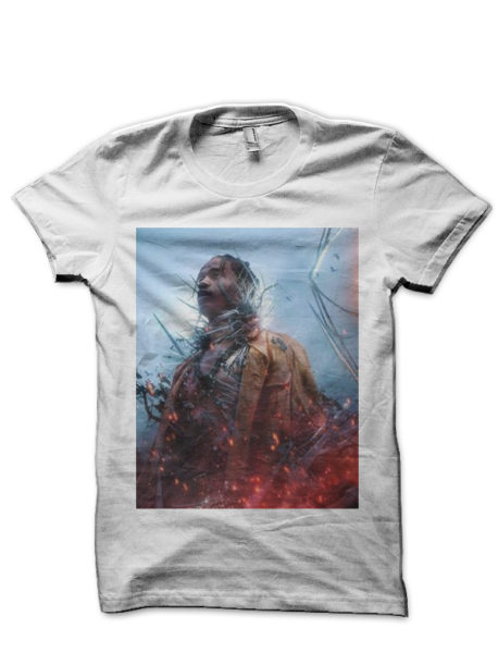 Travis Scott White Half Sleeve T-Shirt