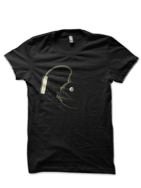 A glow In The Dark - Deep Sea Fish Black T-Shirt