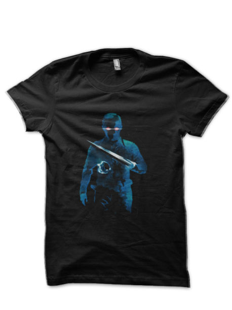 T-1000 Black Half Sleeve T-Shirt