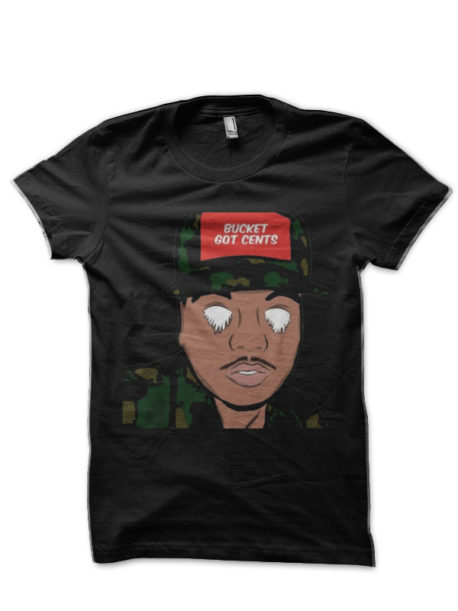50 Cent Bucket Got Cents Drawing Half Sleeve T-Shirt