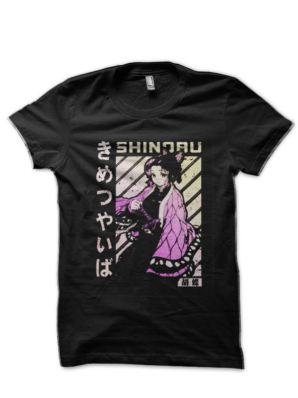 Kimetsu no Yaiba, Shinobu kocho v1 Black T-Shirt