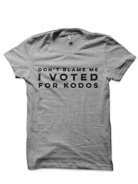 Don't Blame Me, I Voted for Kodos-The Simpsons Grey T-Shirt