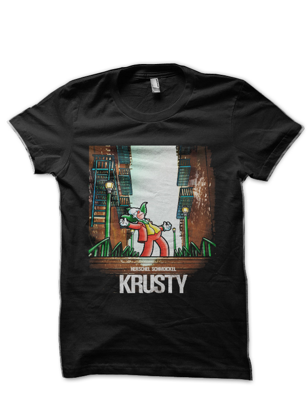 Krusty- The Simpsons Black T-Shirt