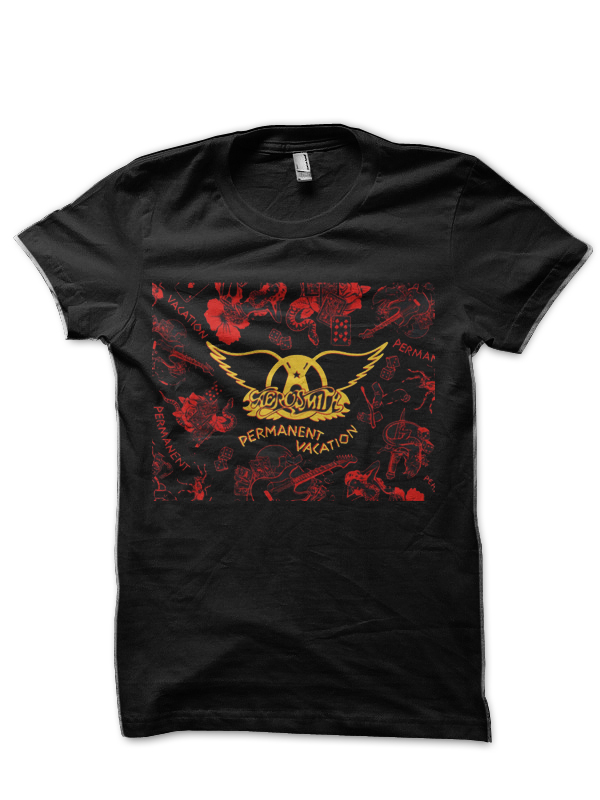 Aerosmith Permanent Vacation Black T-Shirt