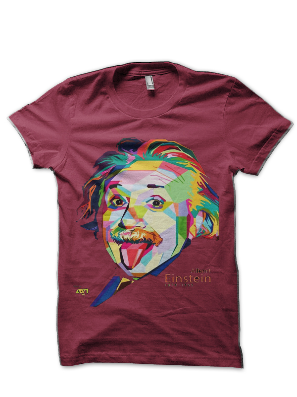 Albert Einstein Maroon T-Shirt