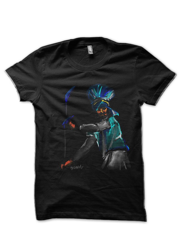 Bhangra Dancer 1 Black T-Shirt
