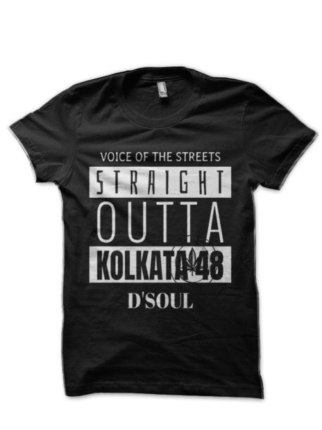 Straight Outta Kolkata 48 Black T-Shirt