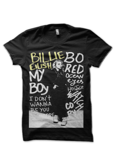 Billie Eilish Half Sleeve Black T-Shirt