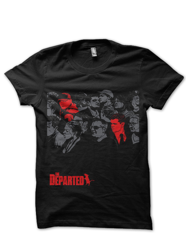 The Departed Half Sleeve Black T-Shirt - Swag Shirts