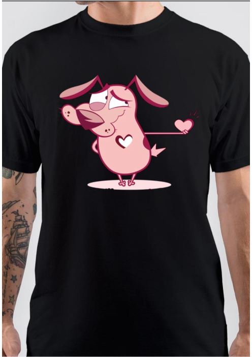 Courage The Cowardly Dog Half Sleeve T-Shirt - Image 2