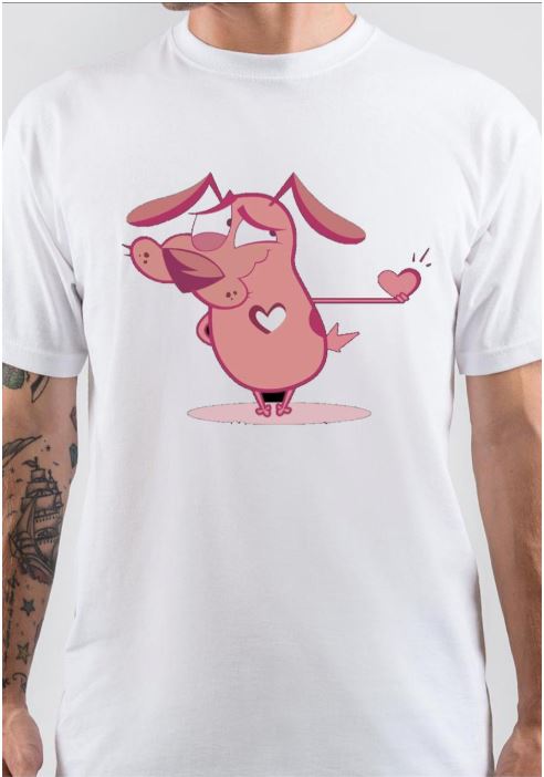 Courage The Cowardly Dog Half Sleeve T-Shirt - Image 4