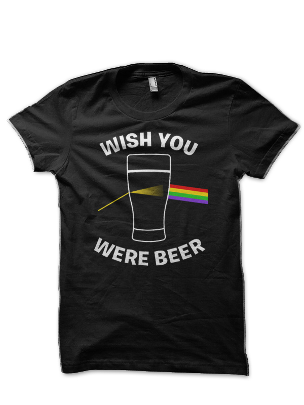 Wish You Were Half Sleeve Black T-Shirt