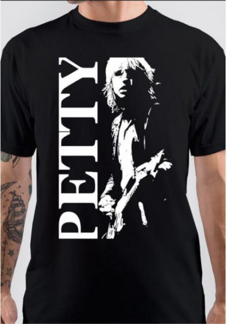 Petty Half Sleeve Black T-Shirt