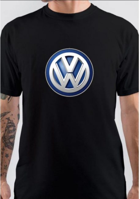 Volkswagen Half Sleeve Black T-Shirt