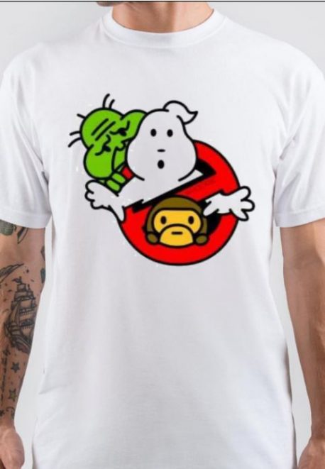 Ghostbusters Half Sleeve White T-Shirt