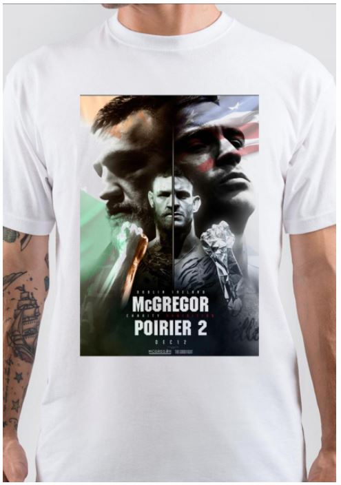 Mcgregor Vs Poirier 2 Half Sleeve White T-Shirt