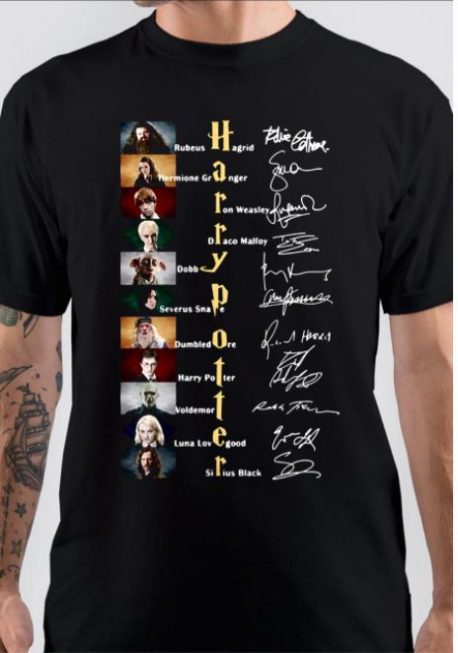 Harry Potter Half Sleeve Black T-Shirt