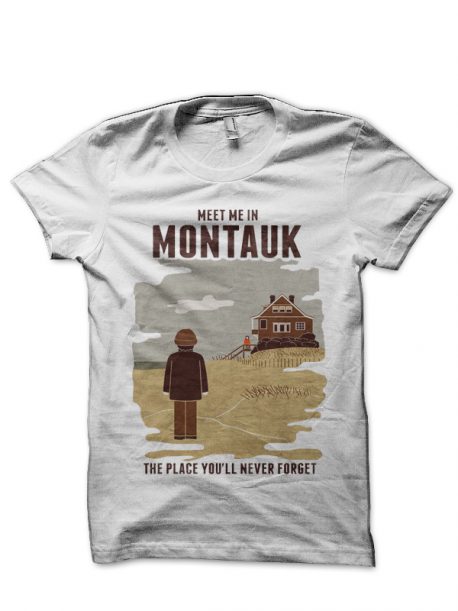 Meet Me In Montauk Half Sleeve White T-Shirt