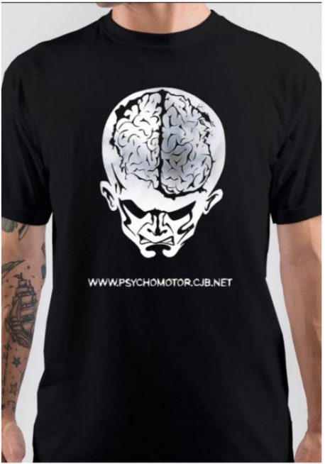 Psychomotor Half Sleeve Black T-Shirt